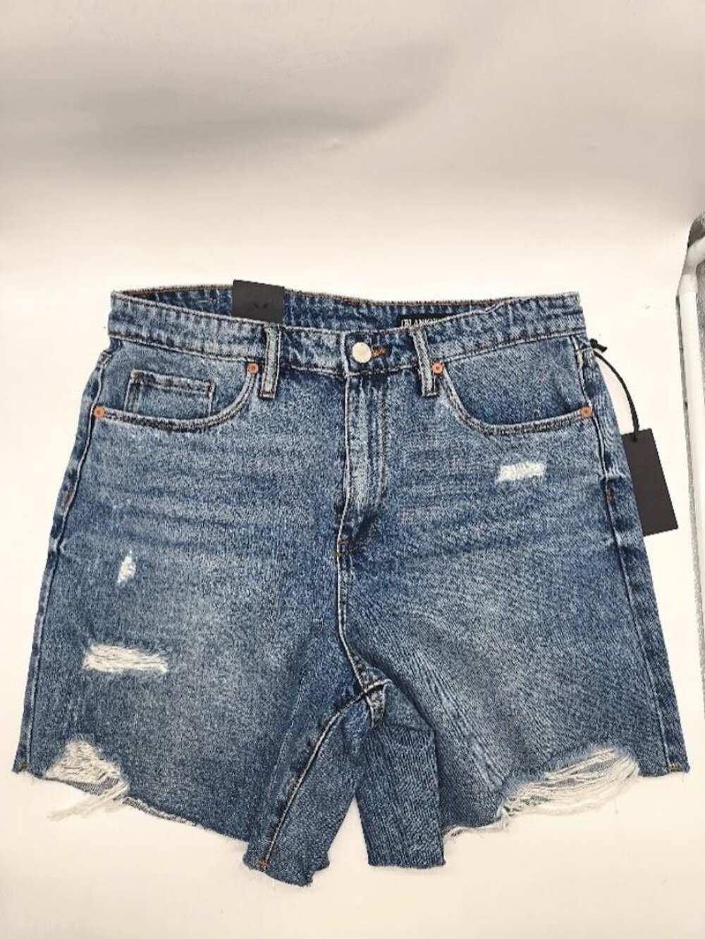 BLANKNYC Distressed High Rise Cut Off Denim Shorts Size 29